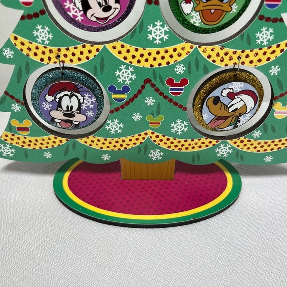 Hallmark Disney Wooden Mini Christmas Tree Ornament Set Mickey Mouse & friends - Picture 3 of 4